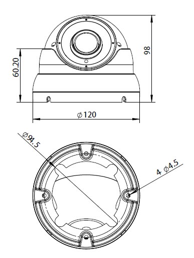 HD4-2DO2812 Dimensions